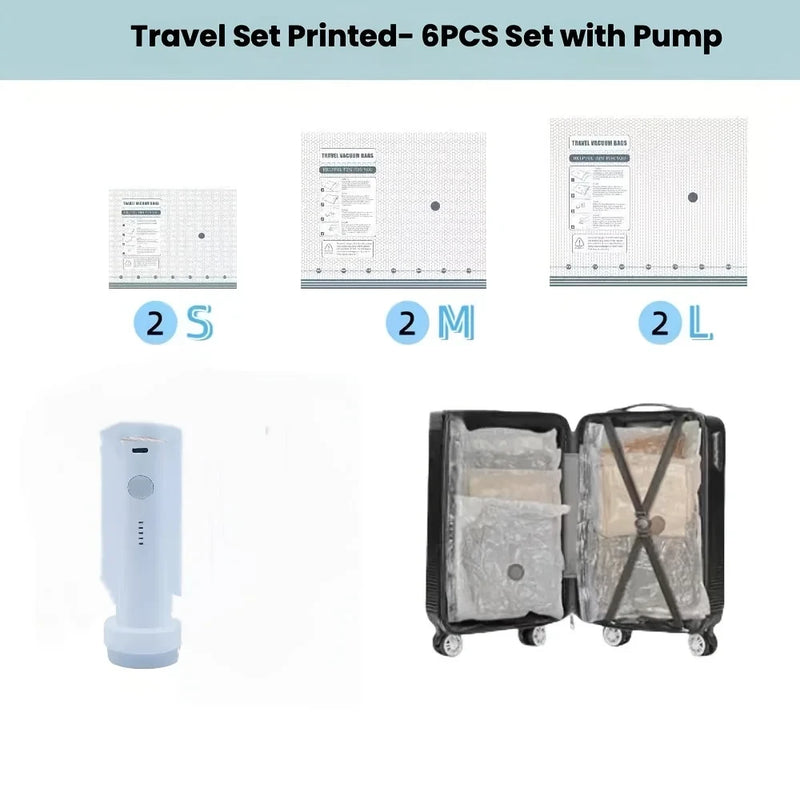 Stowora Vacuum Compression Storage Bags with Portable Pump