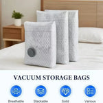 Stowora Vacuum Compression Storage Bags with Portable Pump