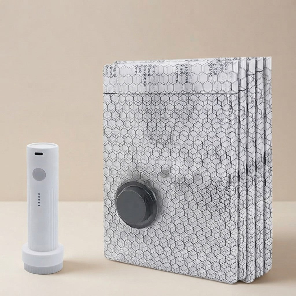 Stowora Vacuum Compression Storage Bags with Portable Pump